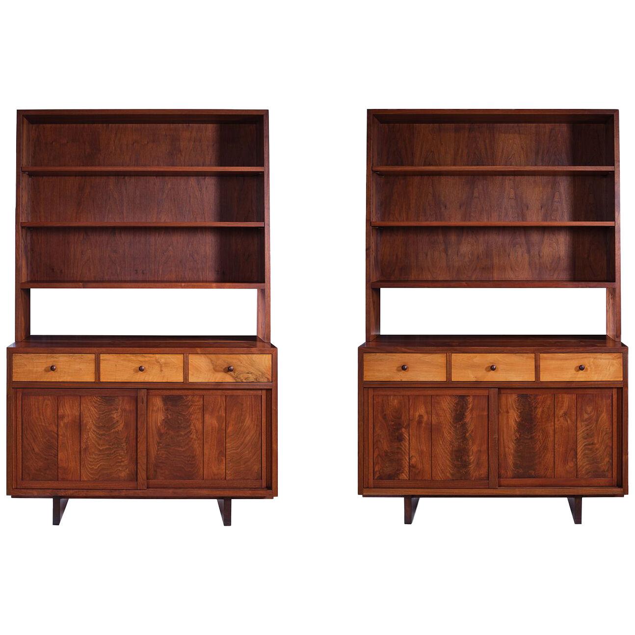Pair of Custom Cabinets by George Nakashima, 1985-6