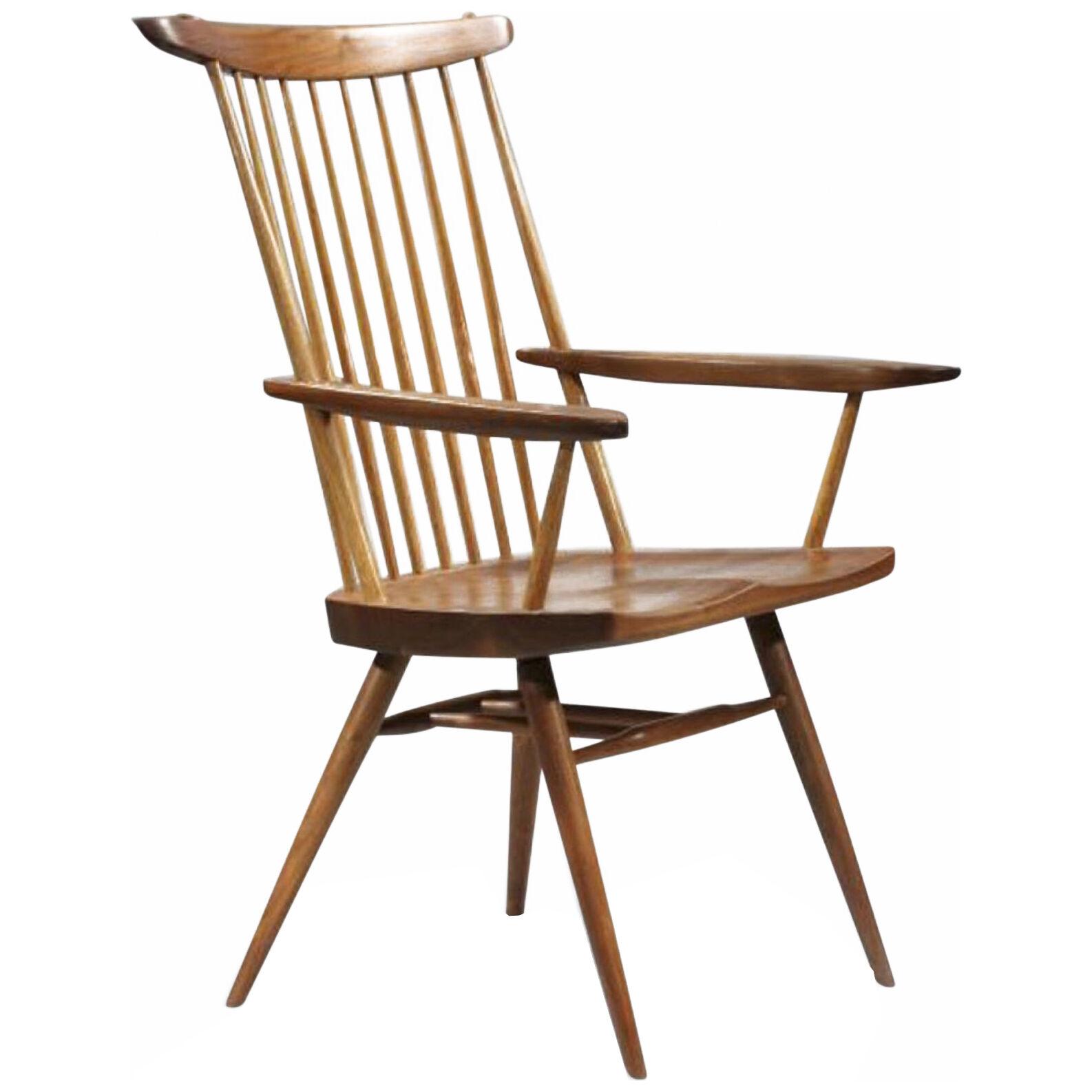 Mid century black walnut armchair, “New” Chair aka Host Chair