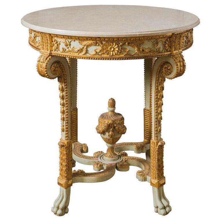 Louis XVI Style Polychrome Console Table Reproduced by La Maison London