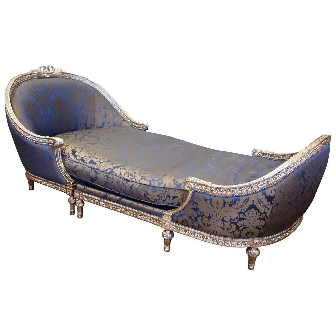 Louis XVI Style Chaise Longue Based on a Coco Chanel Chair