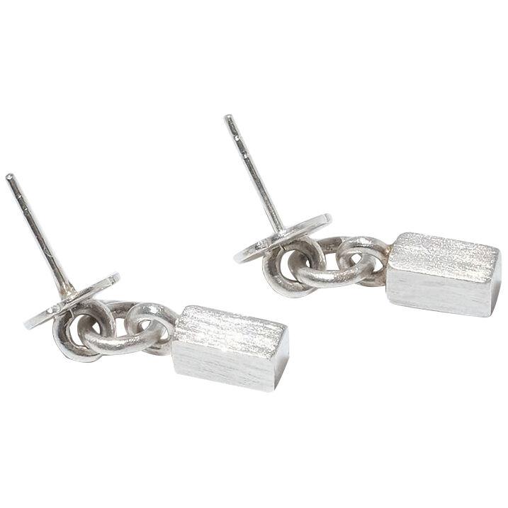 Silver Bar earrings by Wiwen Nilsson Made Year 1954