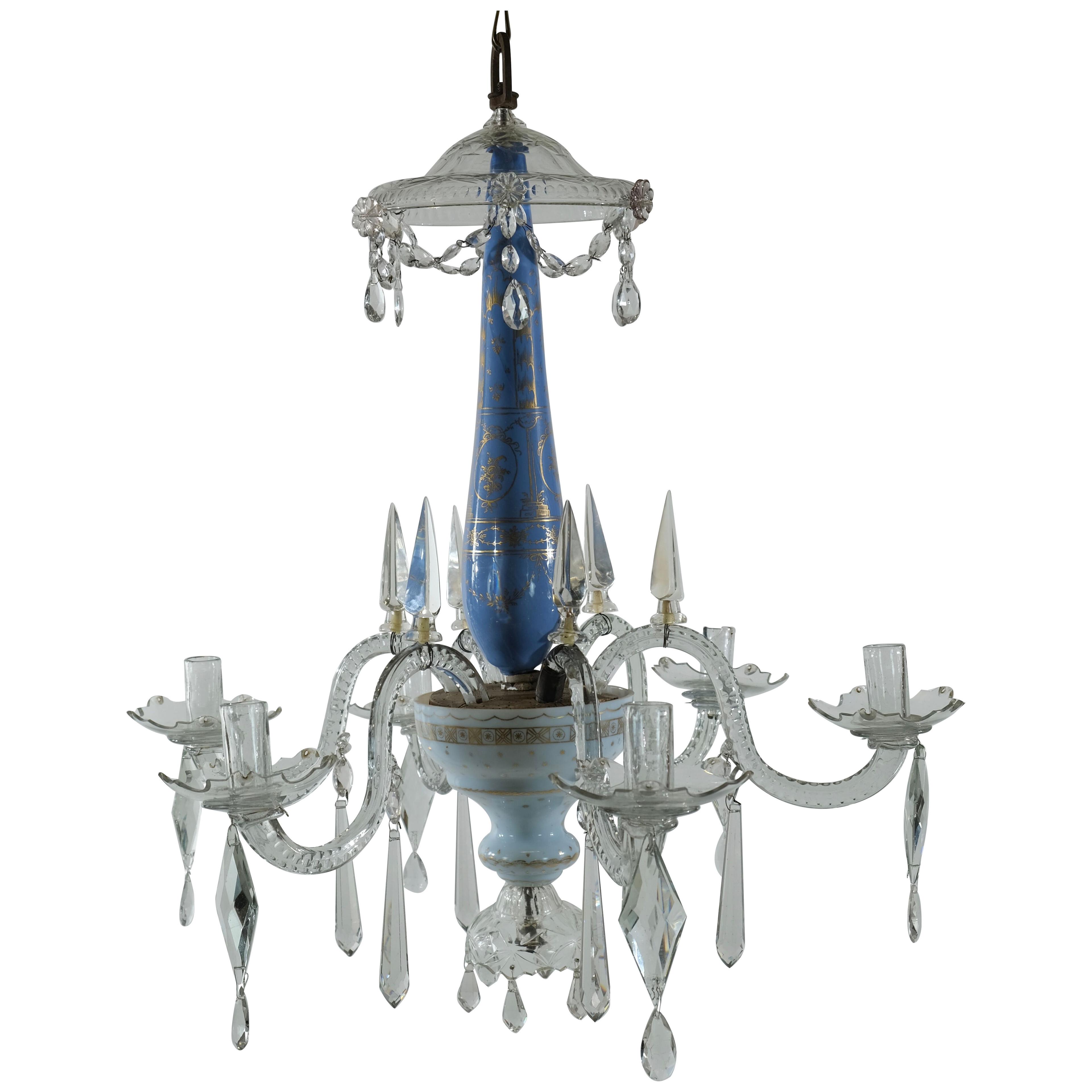 A SMALL RUSSIAN CHANDELIER MADE AROUND 1780