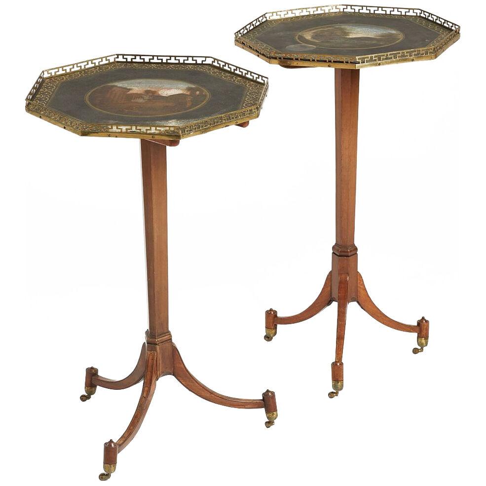 A pair of Gustavian tables, late 18th c