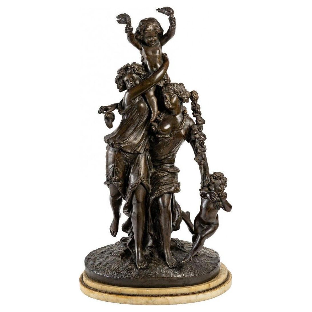 Sculpture in Bronze "Bacchae and Cupid"