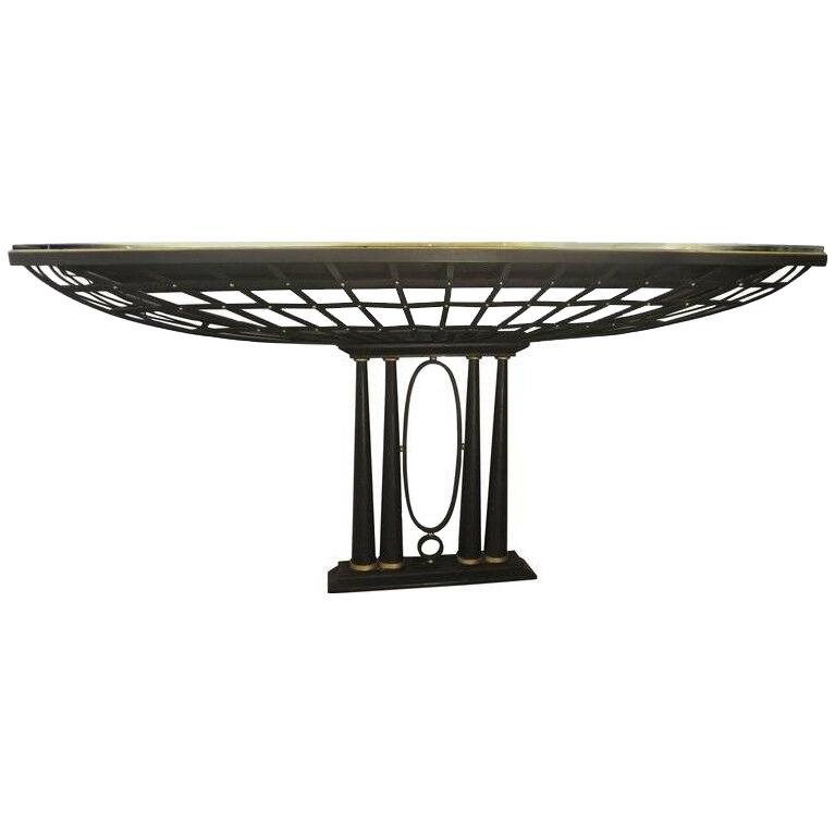 Important French Console in Iron, Design of XXth Century