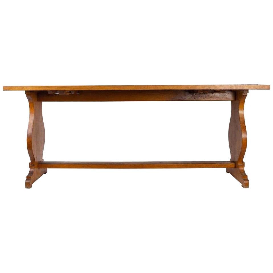 Oak Dining Room Table, Robert Guillerme & Jacques Chambron