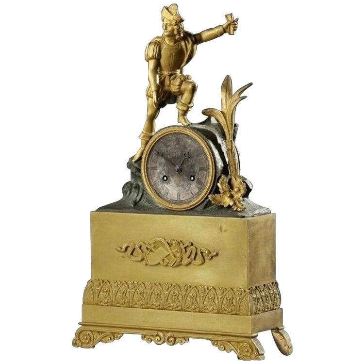Restoration Period Gilt Bronze Clock