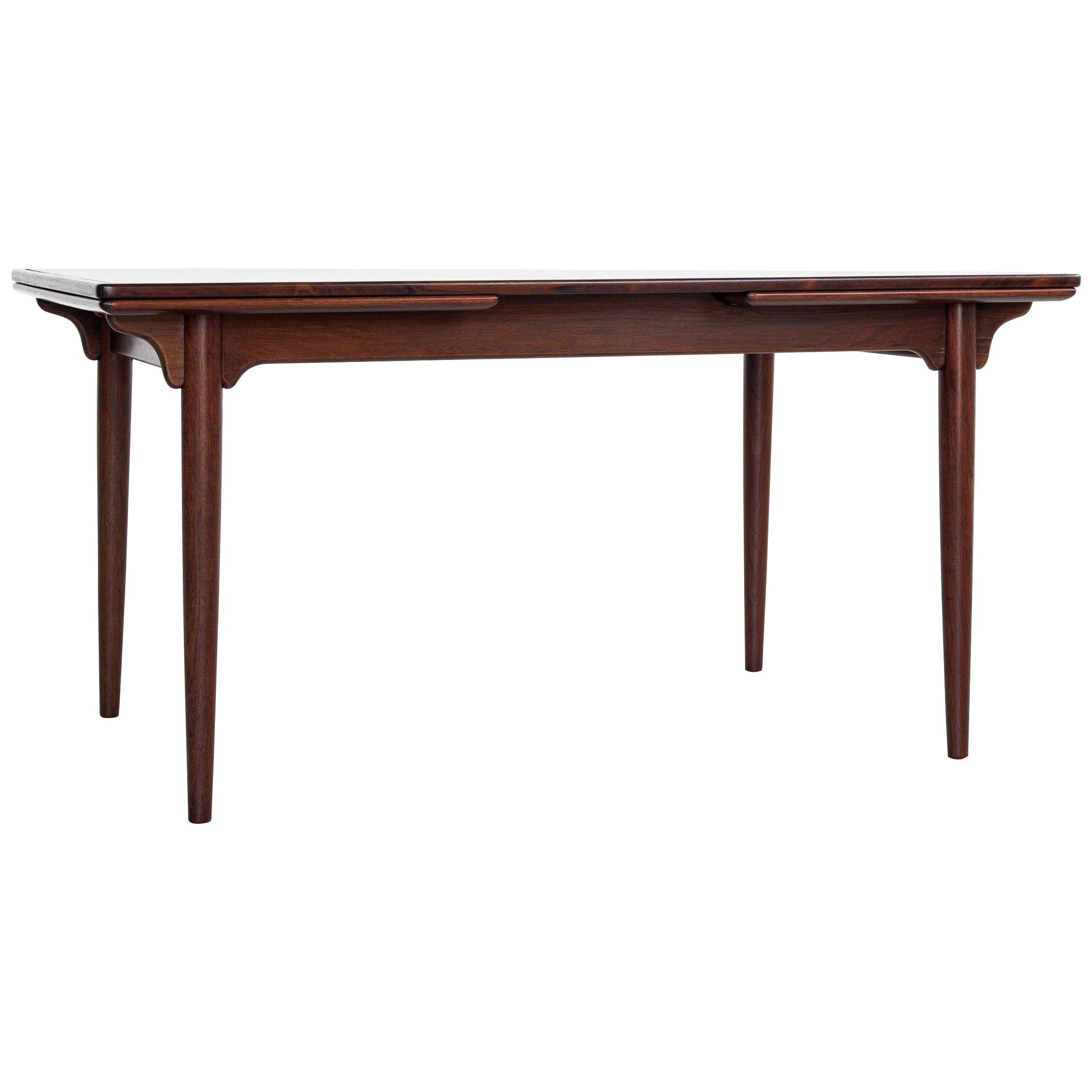 Midcentury Danish dining table in rosewood by Omann Jun 1960s