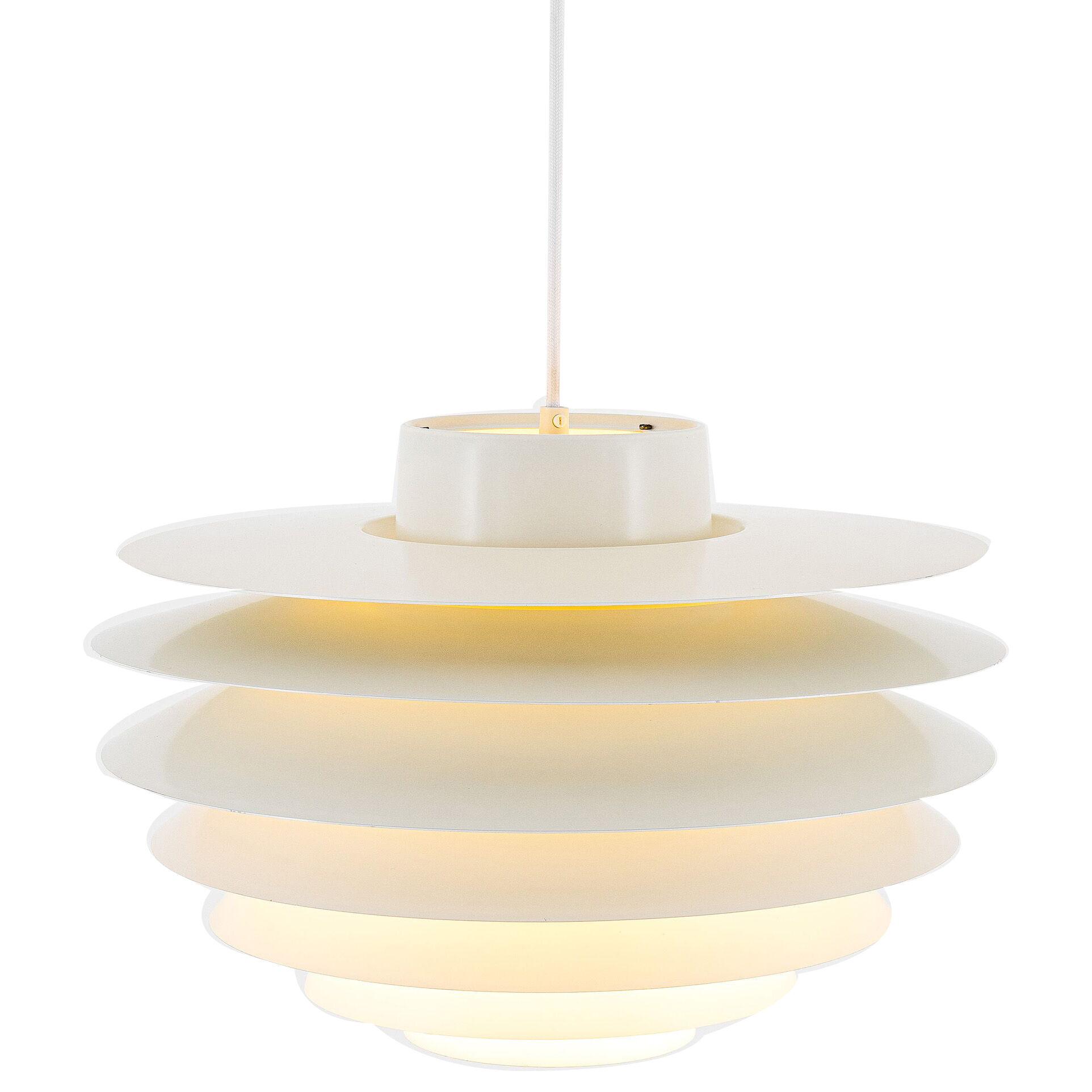 Medium white Verona lamp by Svend Middelboe for Nordisk Solar