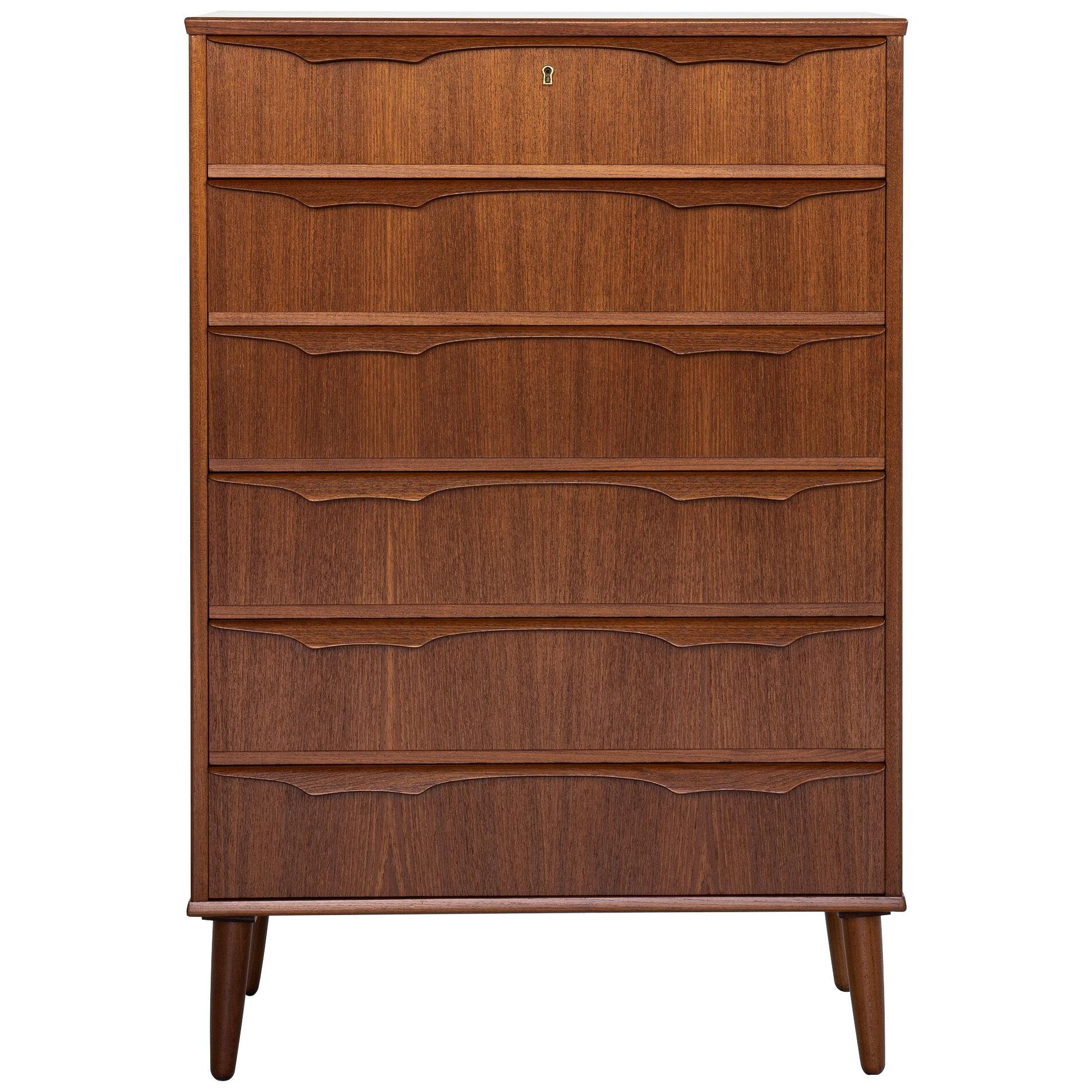 Midcentury Danish chest of 6 drawers by Klaus Okholm for Trekanten 1960s