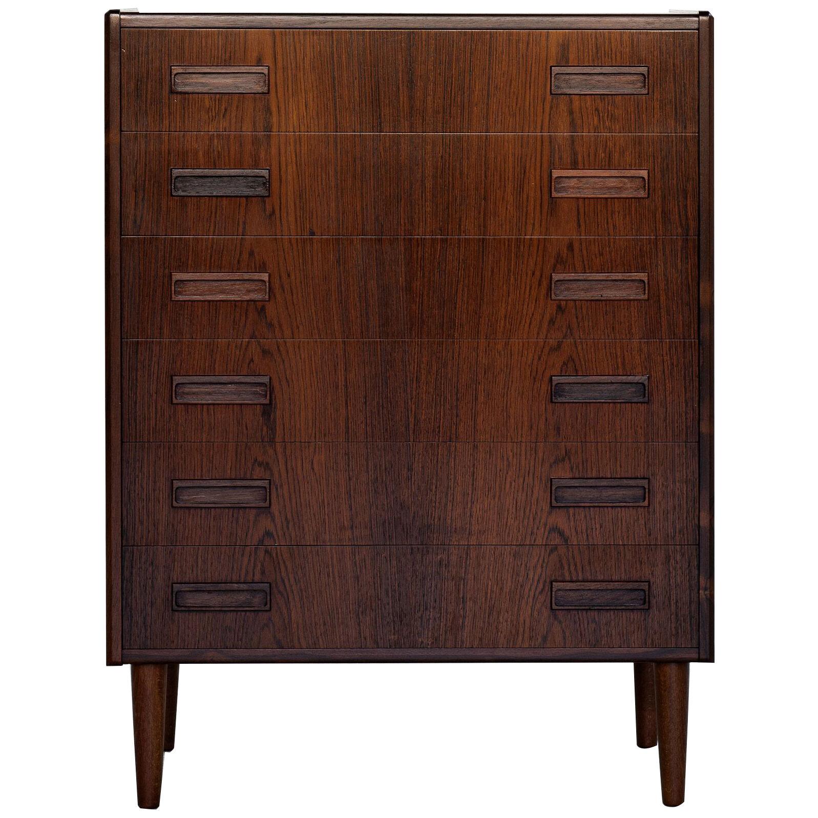 Midcentury Danish chest of 6 drawers in rosewood by Westergaard 1960s