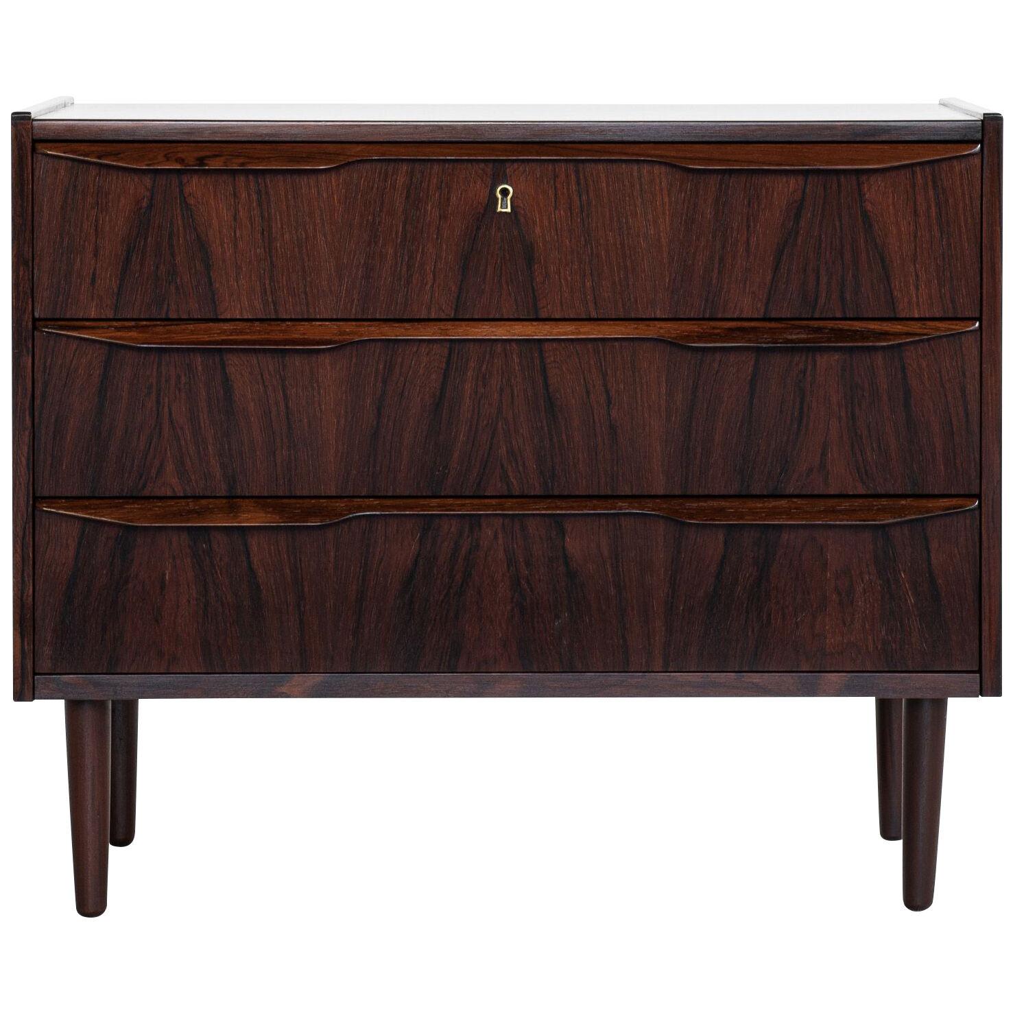 Midcentury Danish chest of 3 drawers in rosewood 1960s