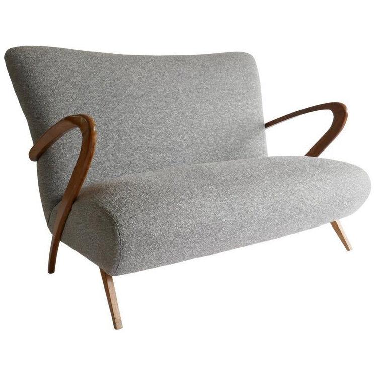 2 Seats Sofa /Settee in the Style of Paolo Buffa, Italy, 1950s