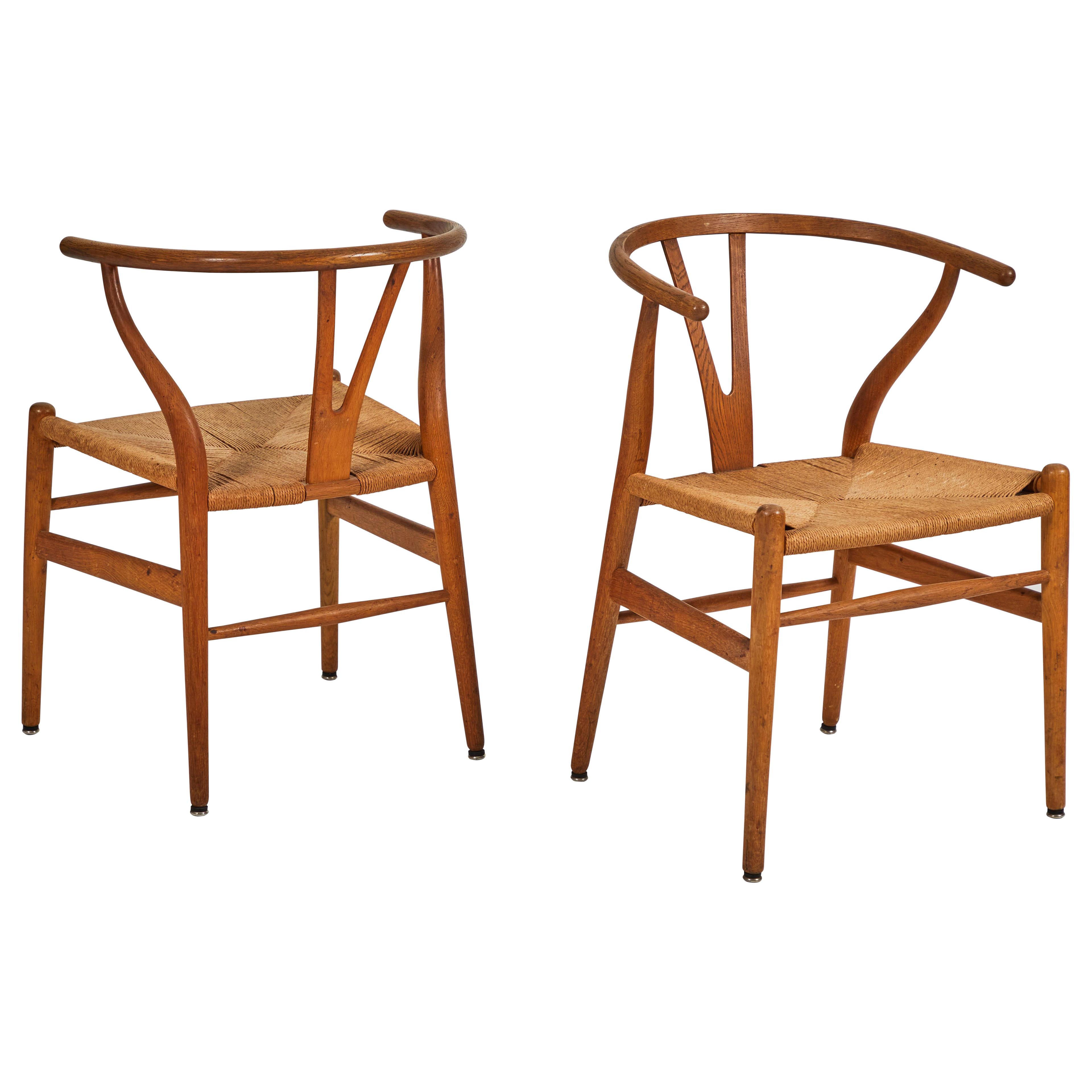 A Pair of Hans Wegner Wishbone Chairs