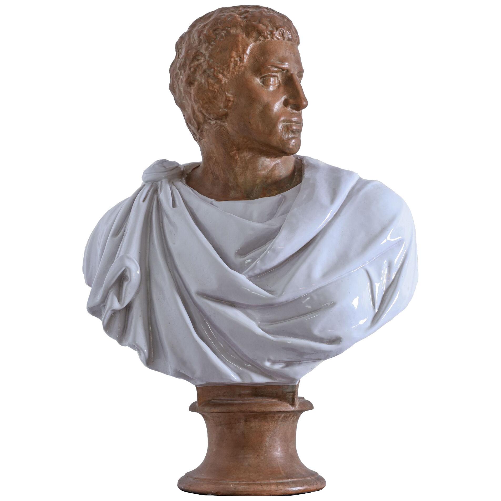 Terracotta Bust of Roman Emperor