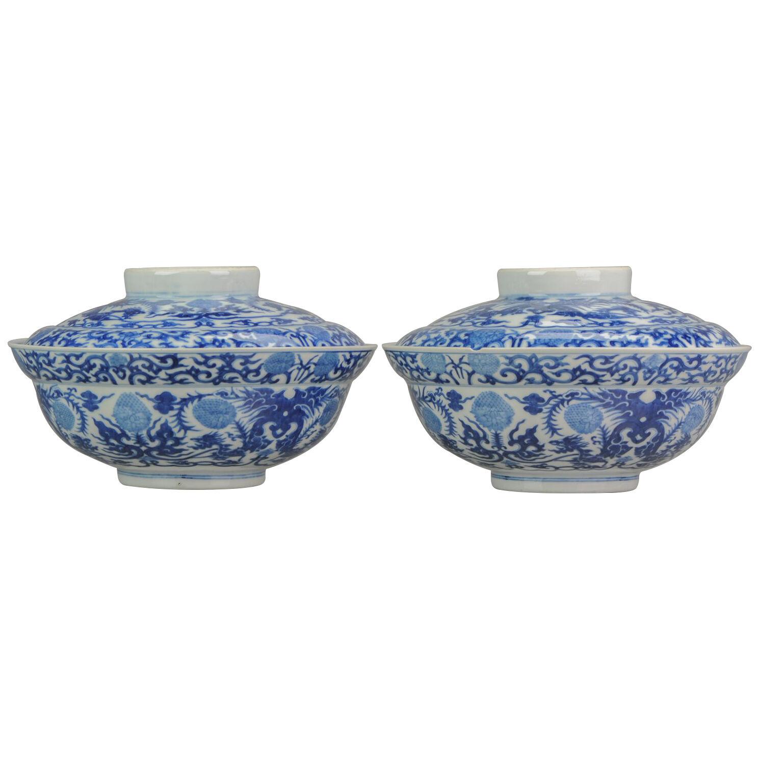 Antique 19th Century Guangxu Period Chinese Porcelain Bowls SE Asian Market