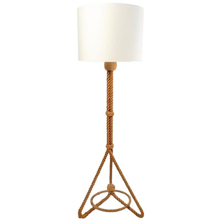 1950 Floor lamp in rope by Adrien Audoux & Frida Minet