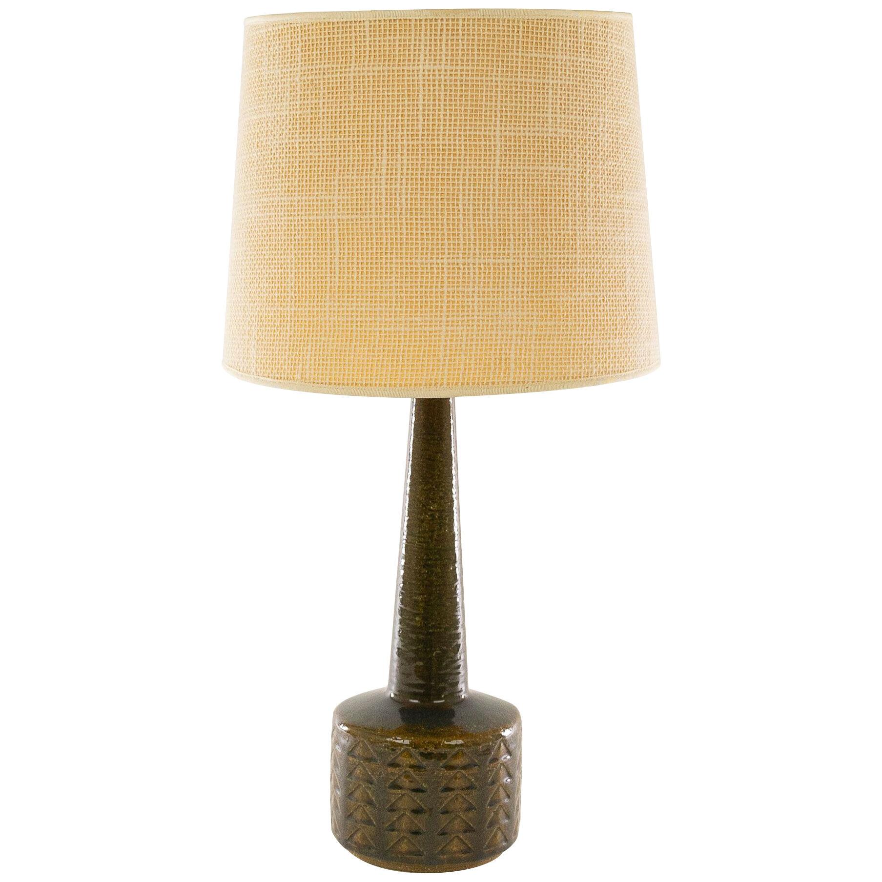 Olive and Amber DL/35 Table Lamp by Linnemann-Schmidt for Palshus, 1960s