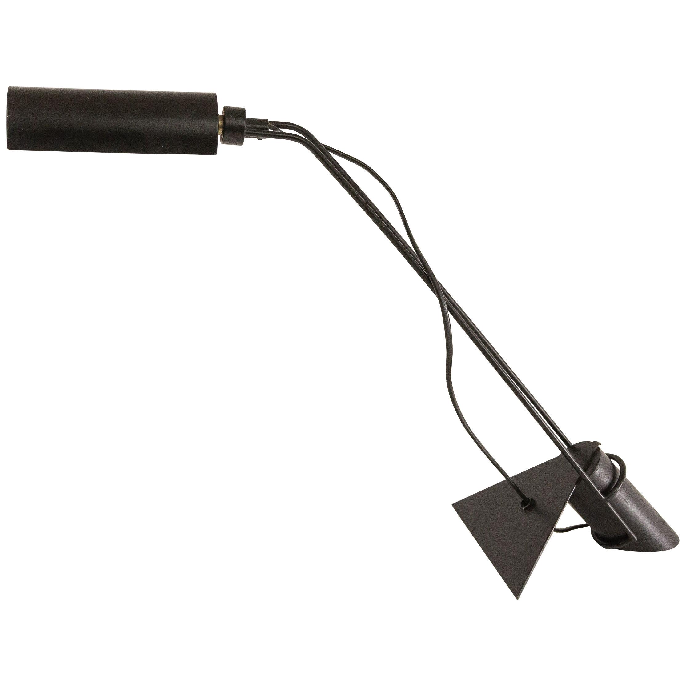 Italian adjustable black metal table lamp, 1970s