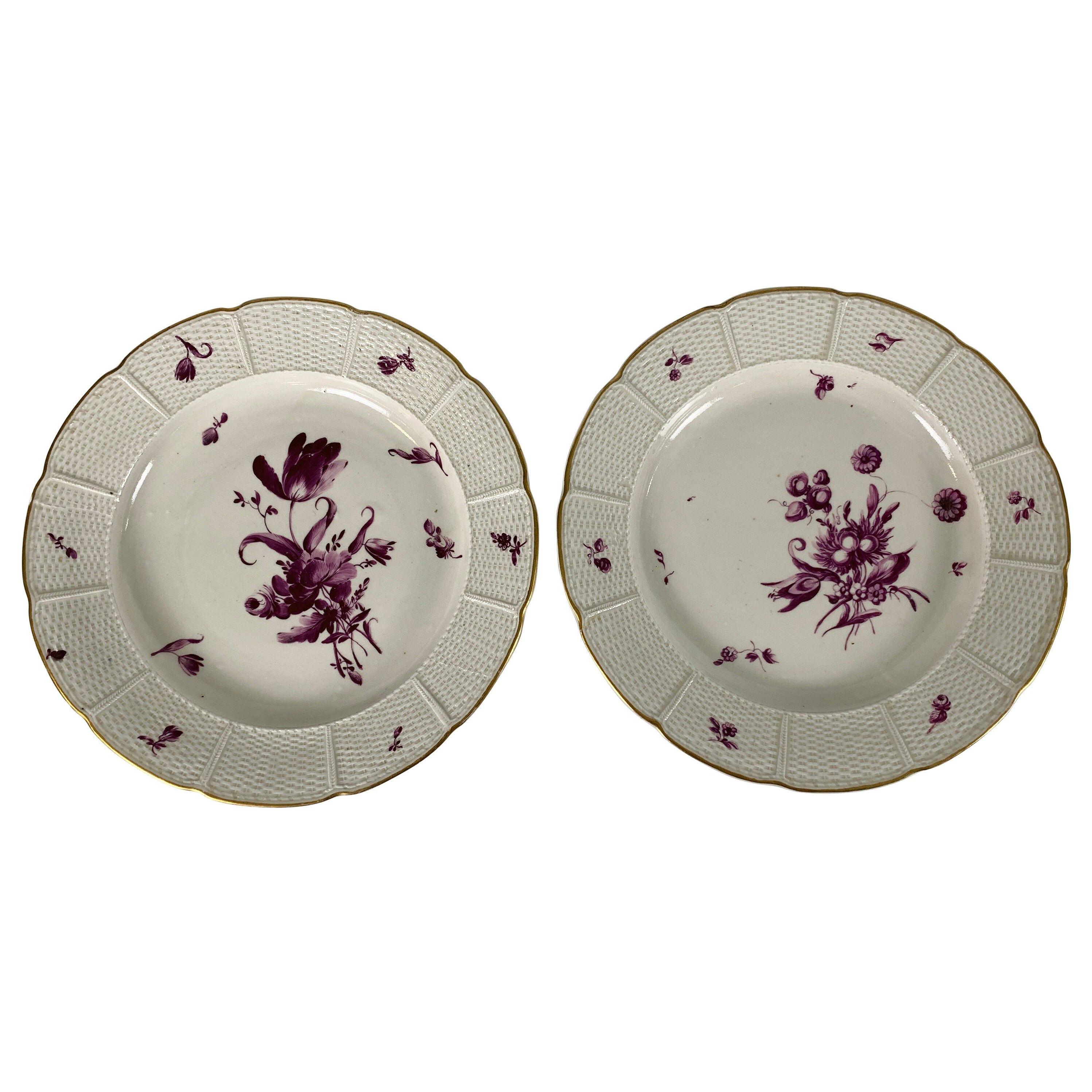 From the Collection of Mario Buatta a Pair of 18th Century Ludwigsburg Dishes