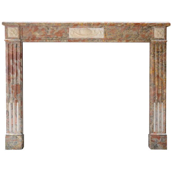 18th century Louis XVI Languedoc marble fireplace