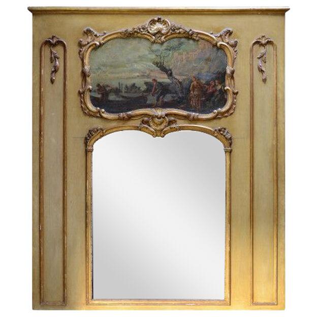 20th century Louis XV style mirror trumeau