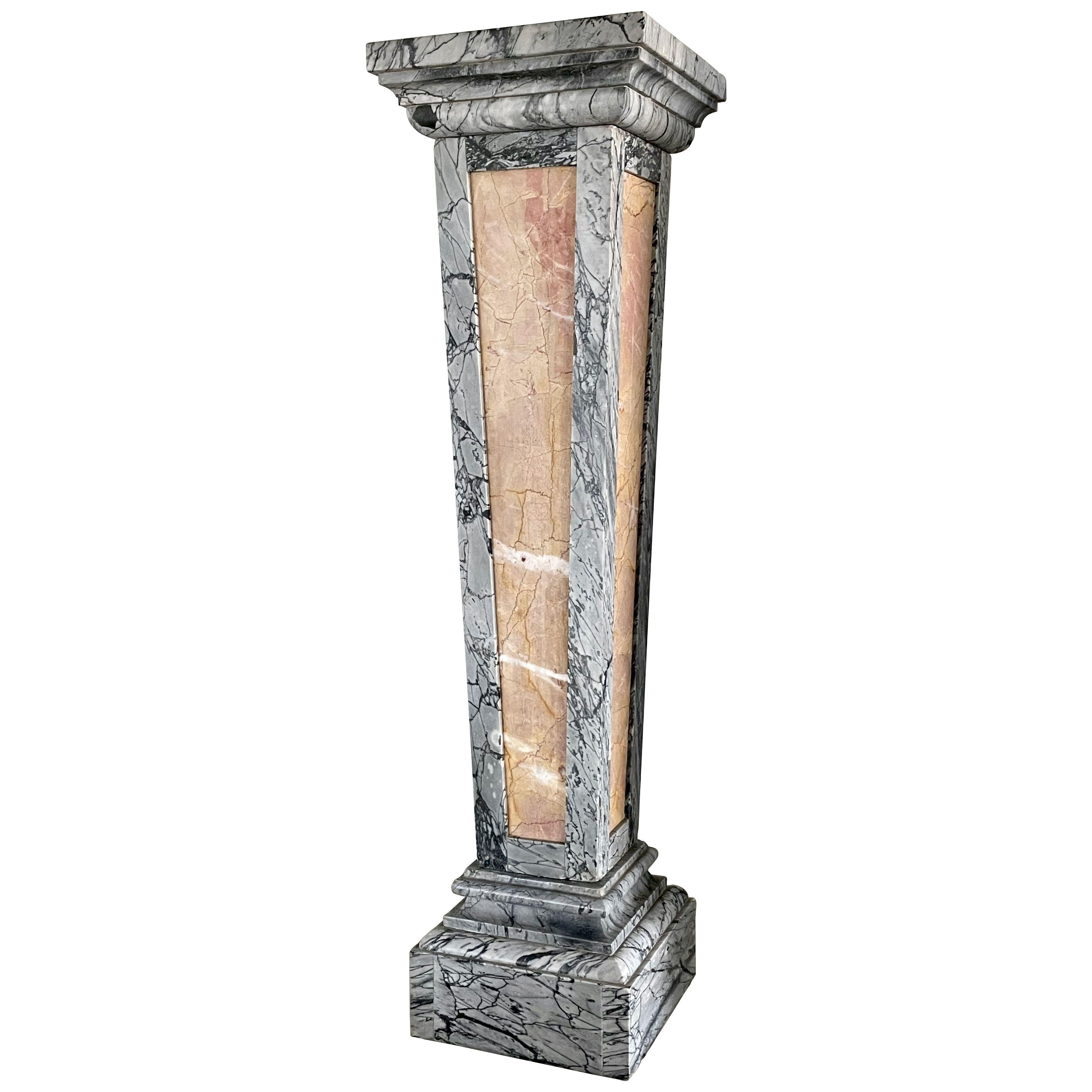 1900 Empire style marble pedestal 