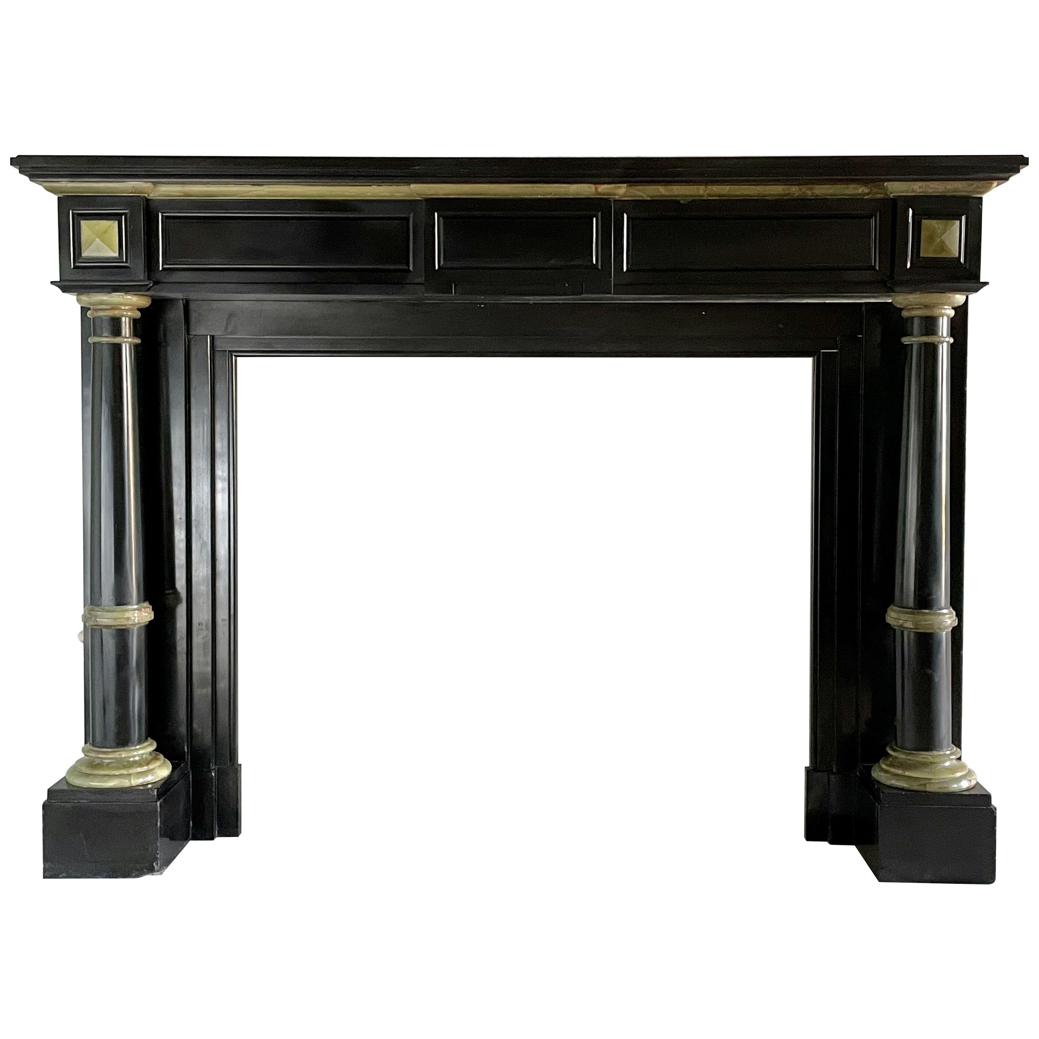 Early 19th century Empire marble mantel 