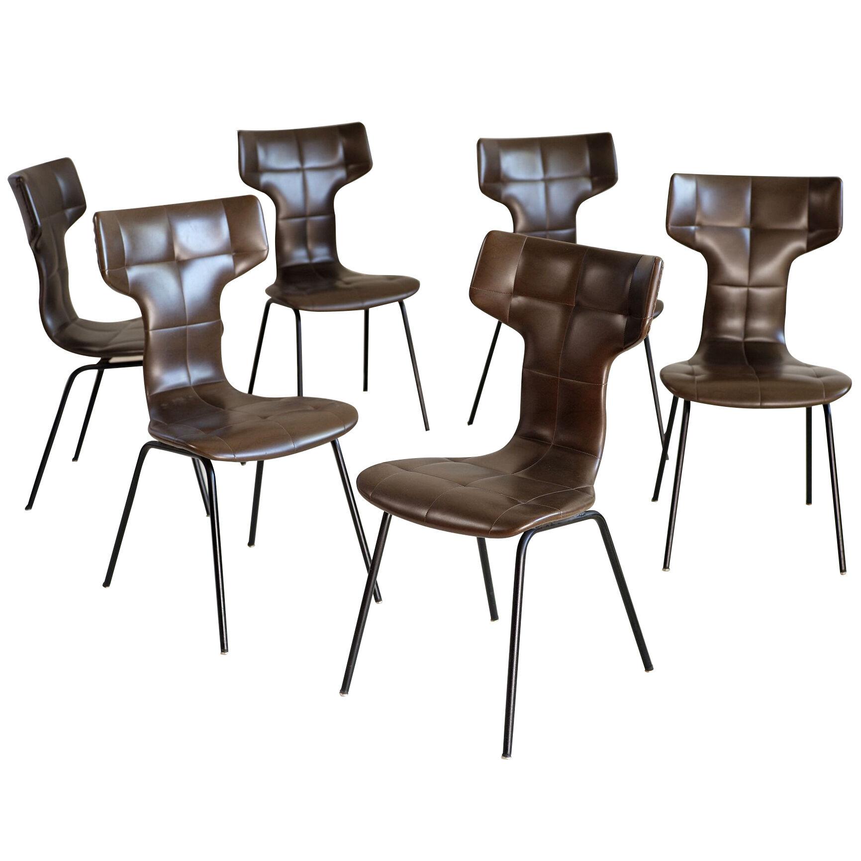 Joseph-André Motte, Set of 6 "Pelican" Chairs, France, 1960