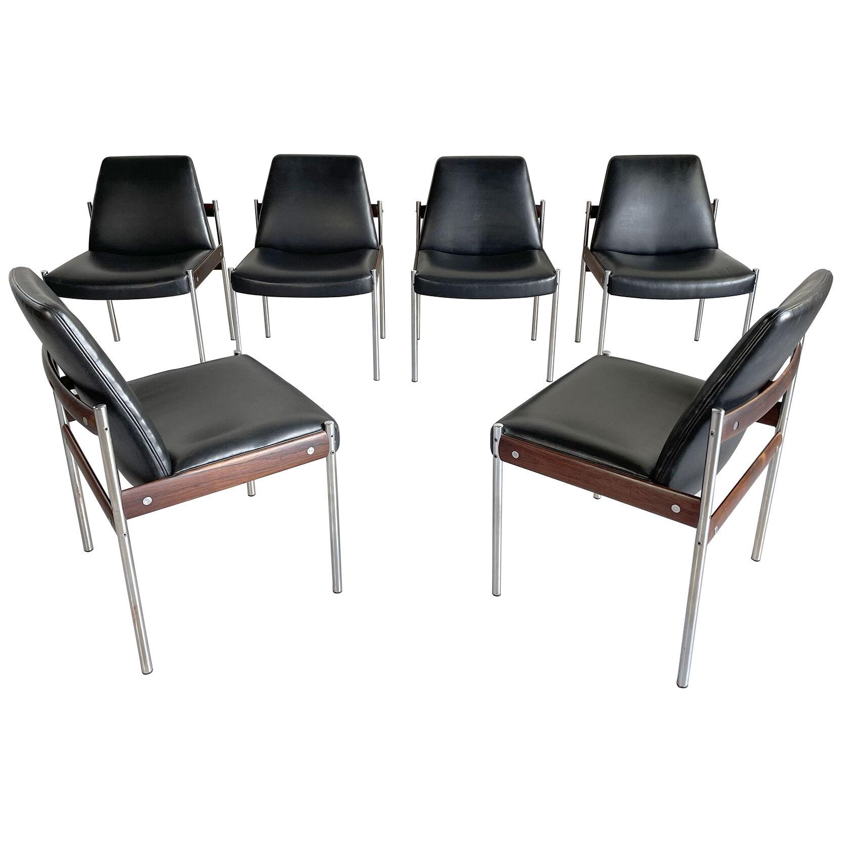 series of 6 "3001" chairs
