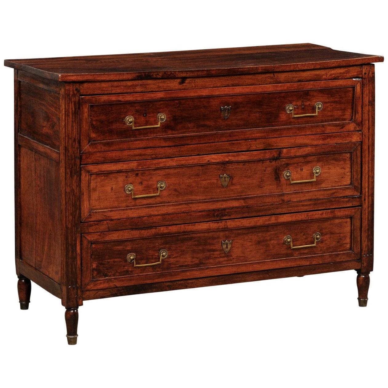 Early 19th C. French 3 Drawer Commode