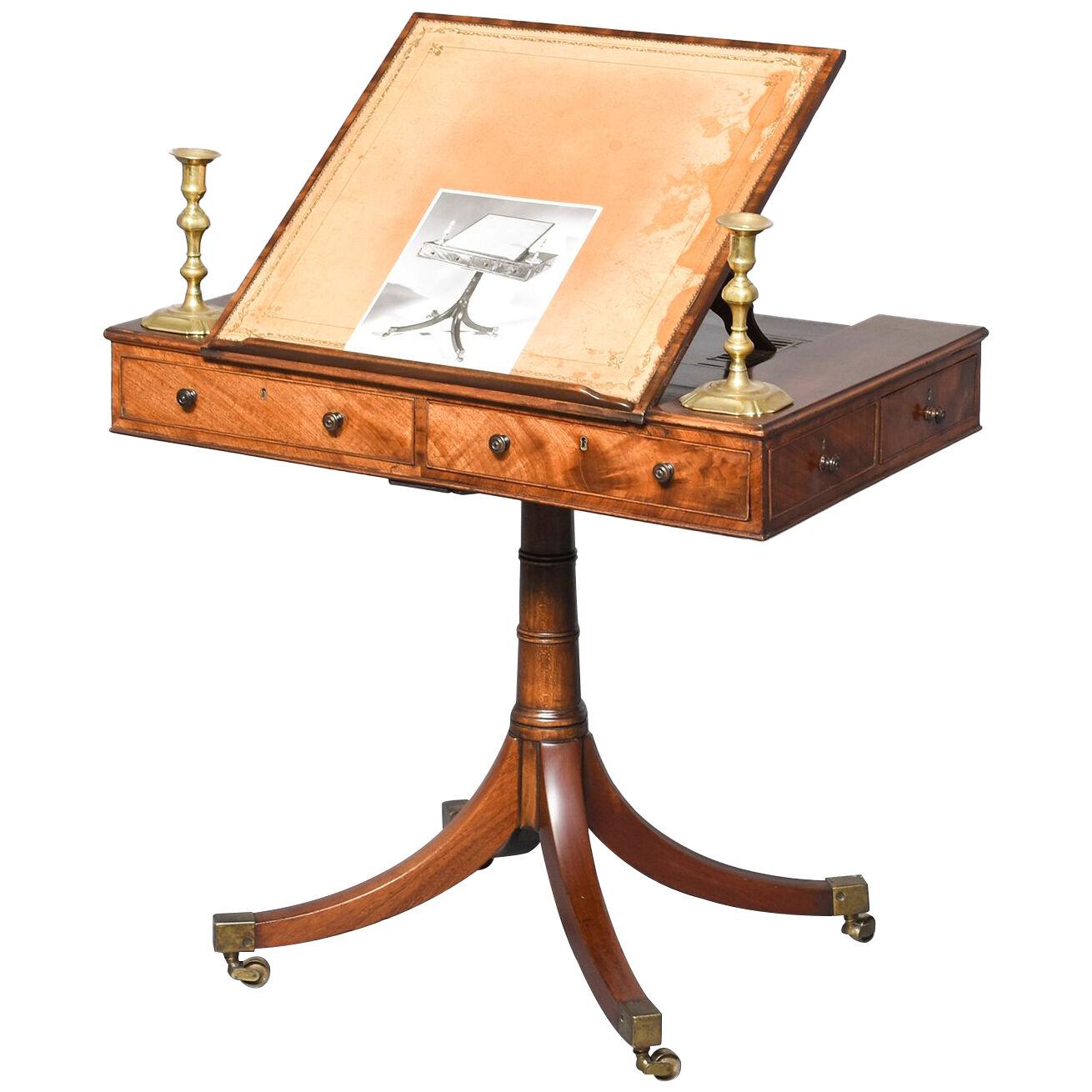 Rare George III Mahogany Library/Reading Table