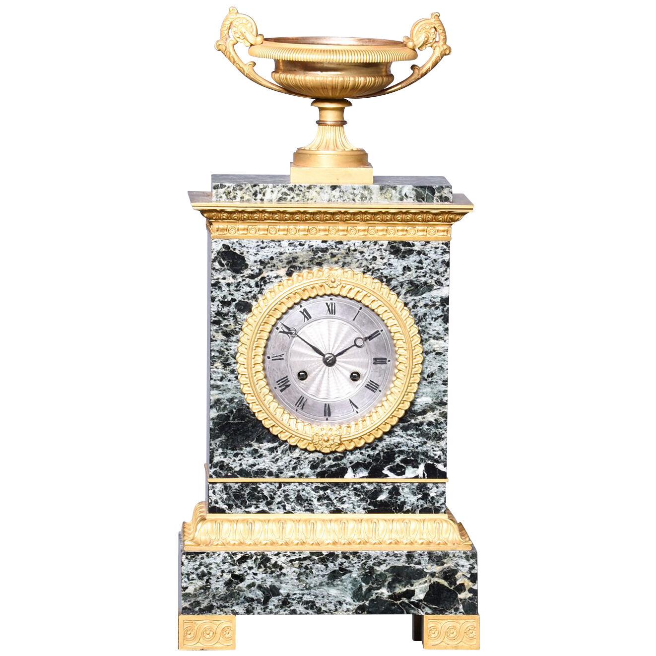 French Empire Marble & Ormolu Clock