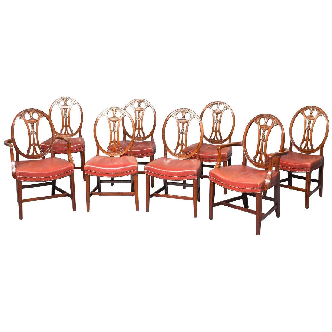 Exhibition Quality Adam Style Dining Chairs (8)