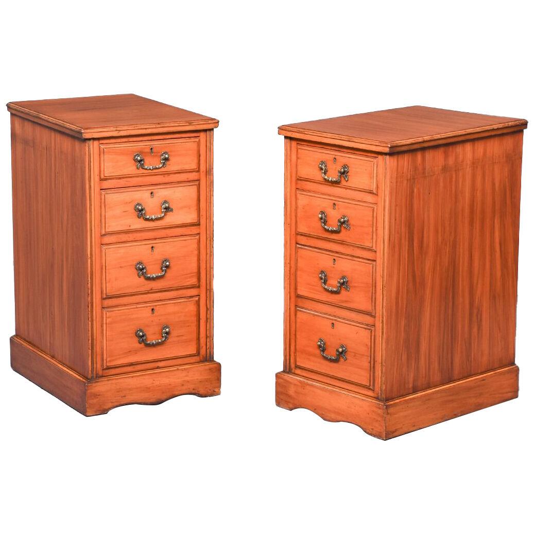Pair of Pedestal Bedside Cabinets