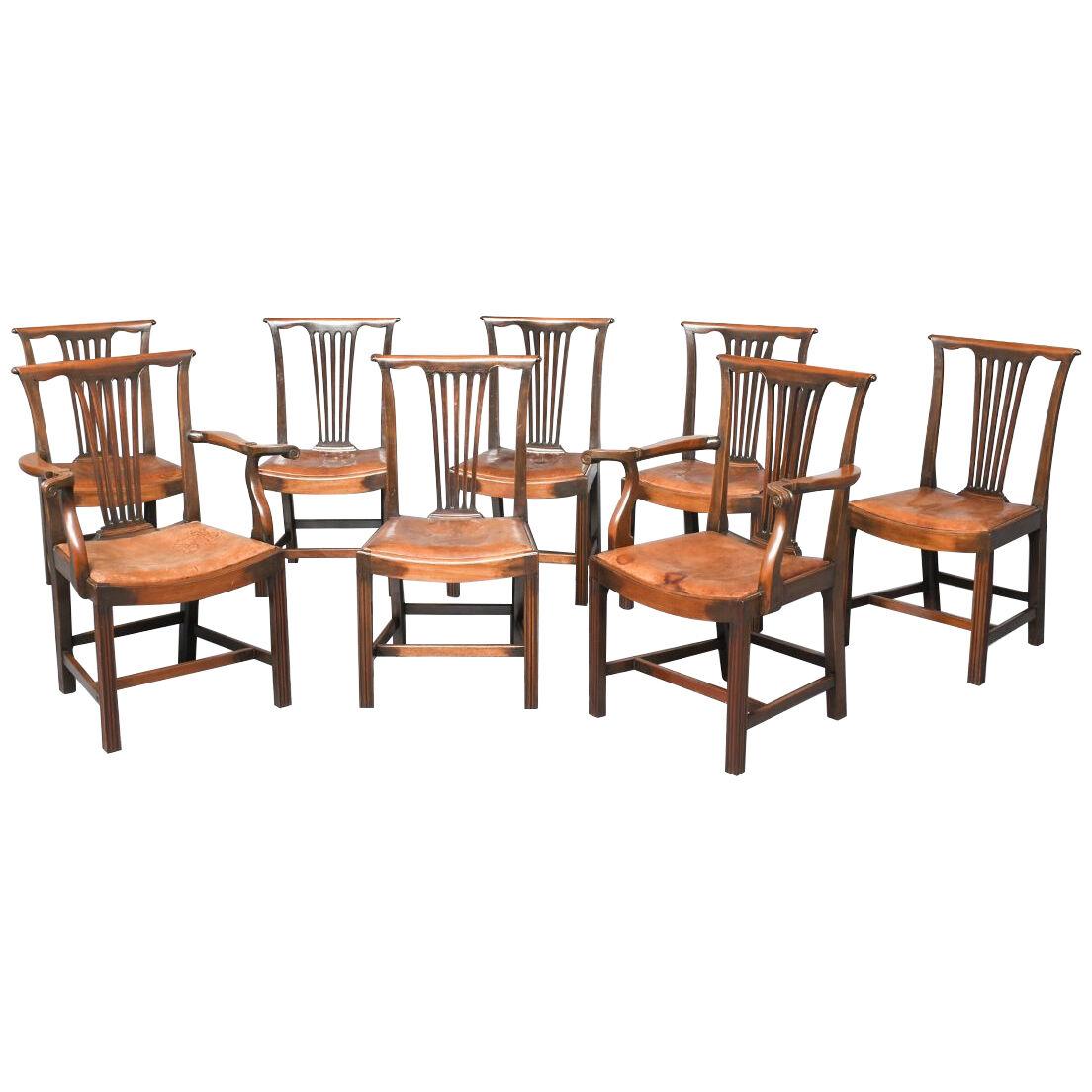Set of 8 Georgian Style Dining Chairs