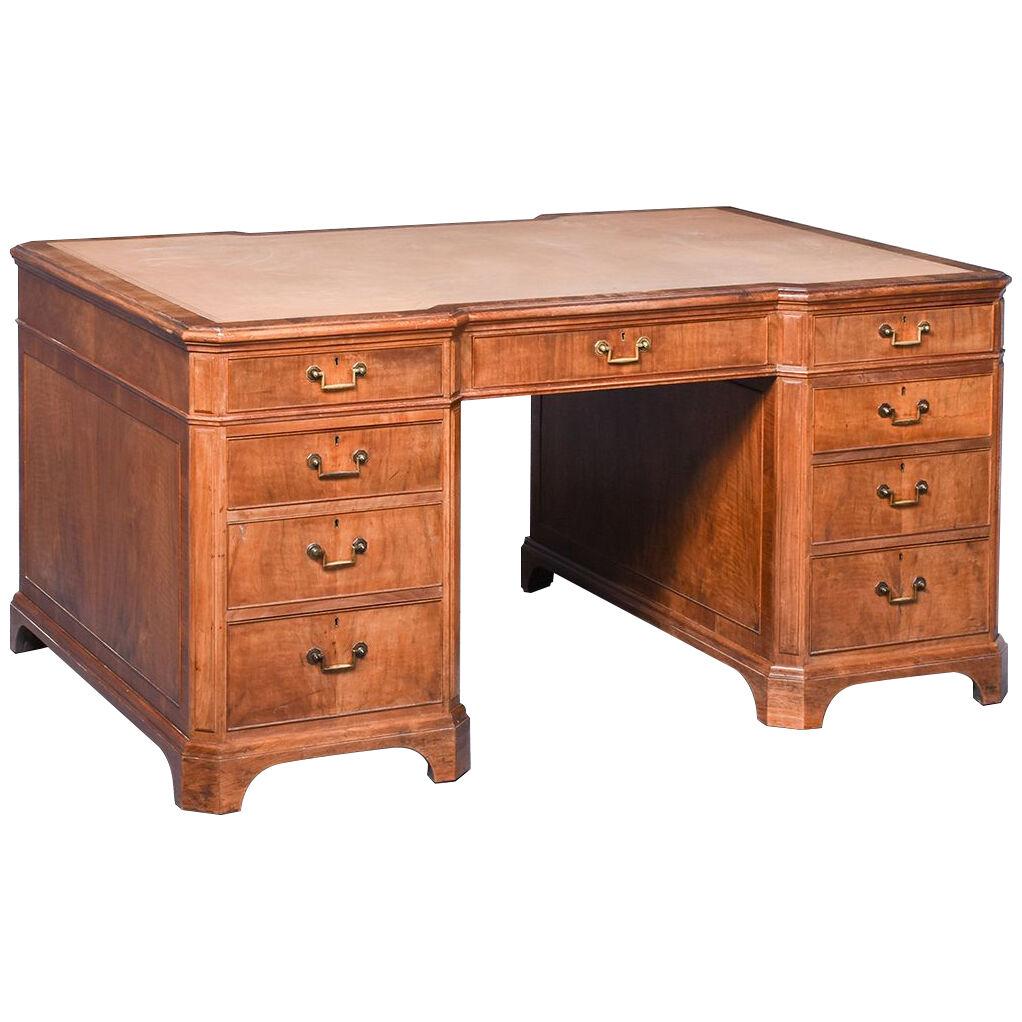 Georgian Style Walnut Desk