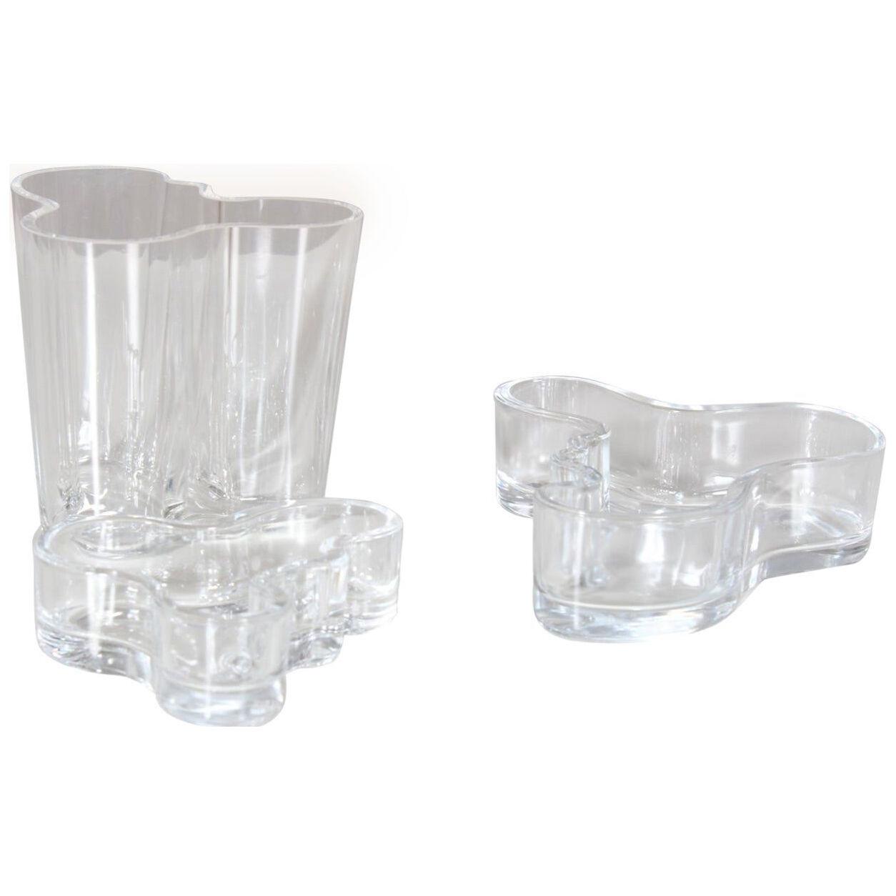 Alvar Aalto Glass Savoy Vase and Bowls