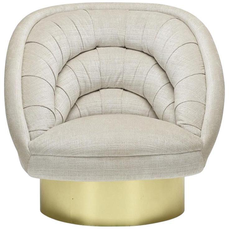Vladimir Kagan Designs "Crescent" Swivel Lounge Chair