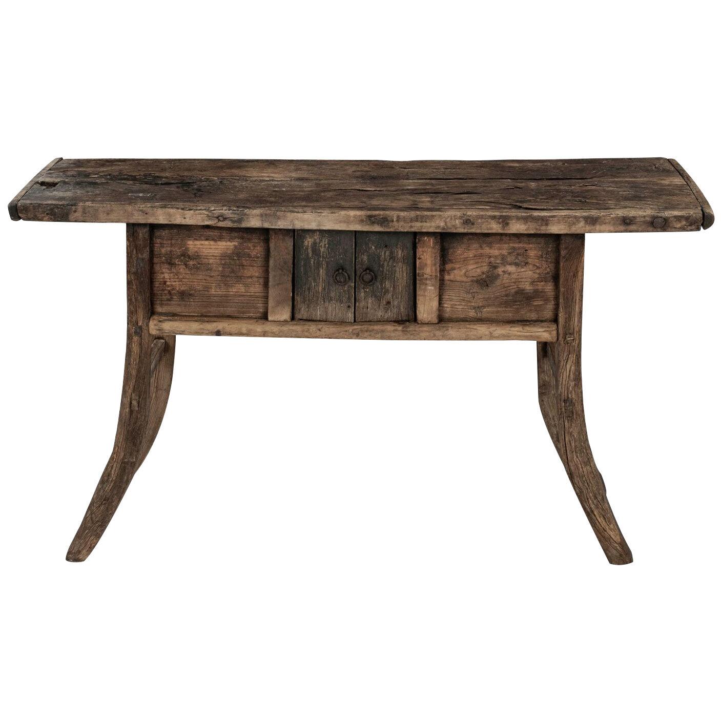 19th Century Chinese Elm Console Table