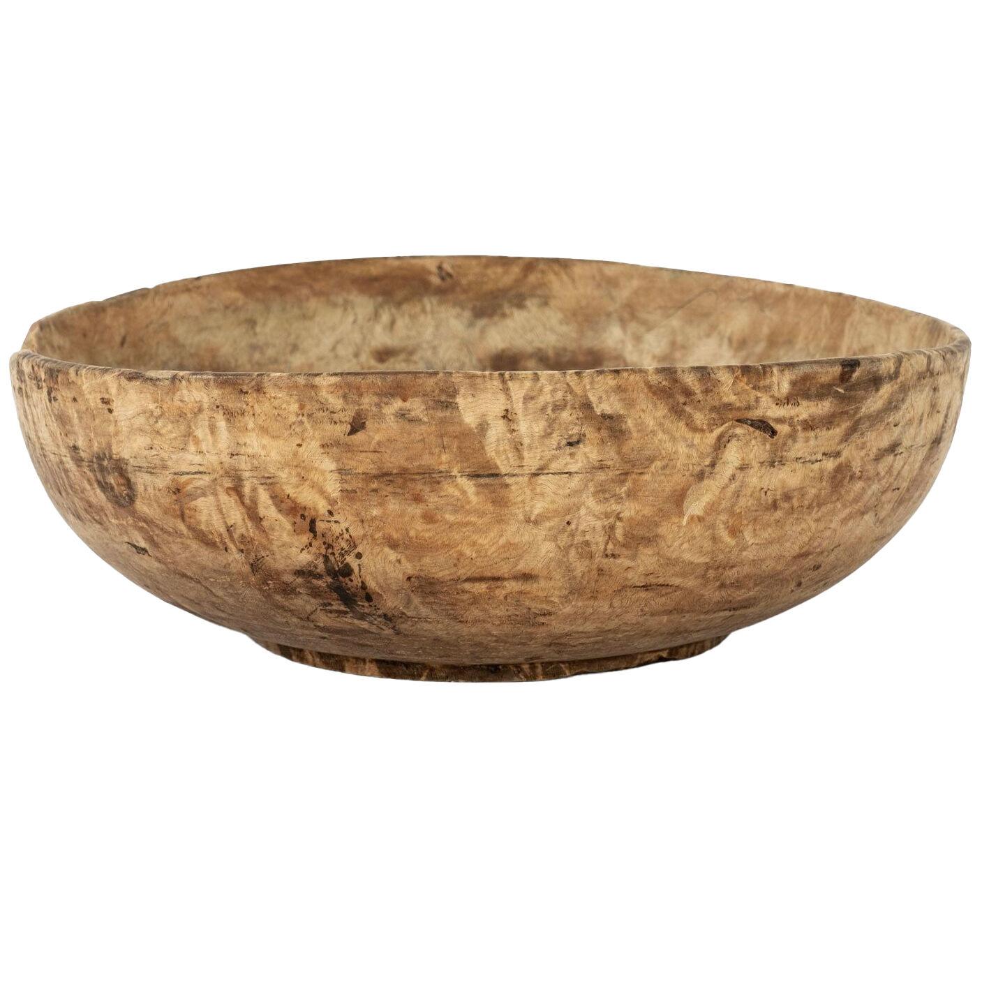 Round Swedish Root Wood Bowl