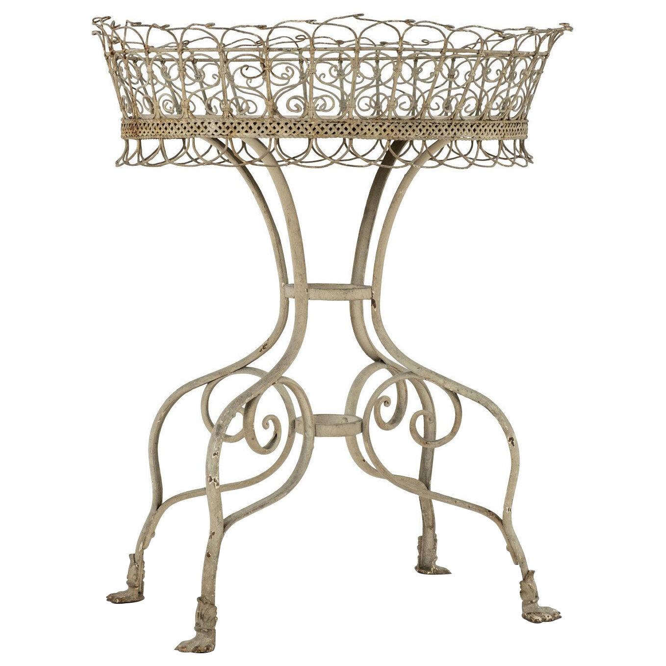 Iron Standing Jardiniere in the Style of Arras
