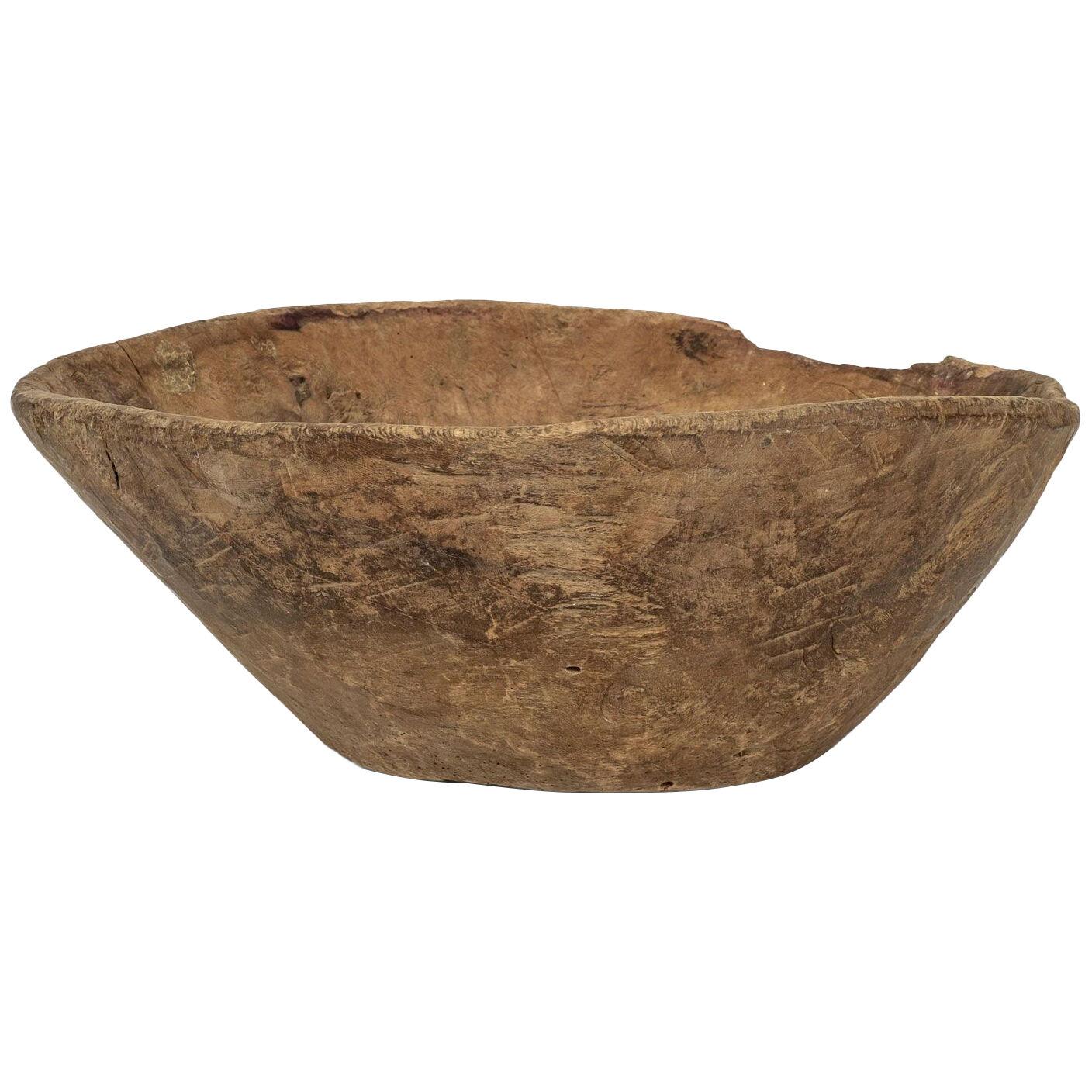 Large Hand-carved Swedish Root Bowl