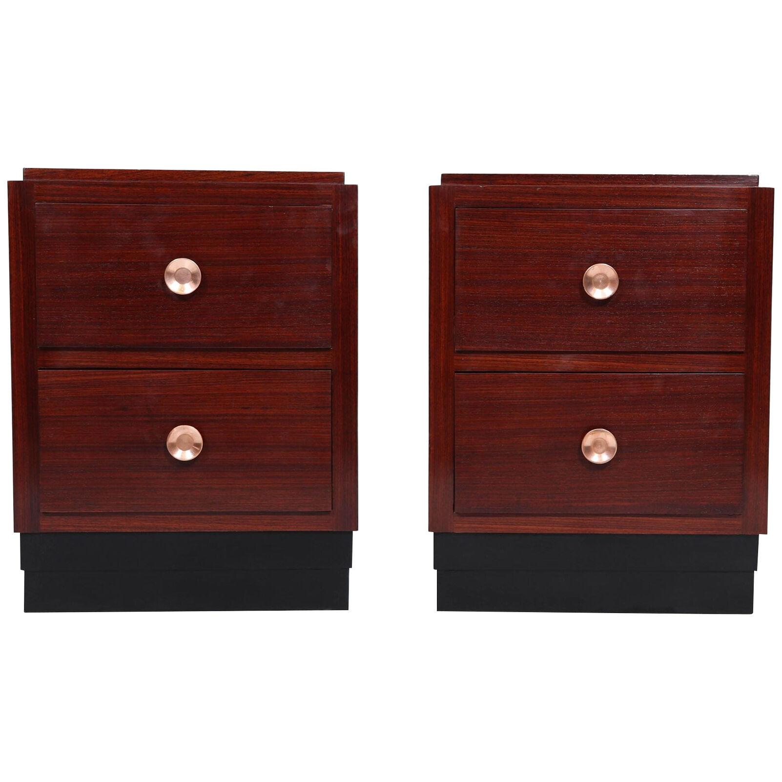 PAIR OF FRENCH ART DECO BEDSIDE CHESTS