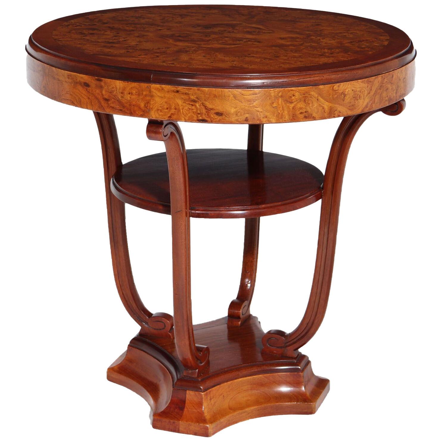 FRENCH ART DECO COFFEE CENTER TABLE BY MAURICE DUFRENE