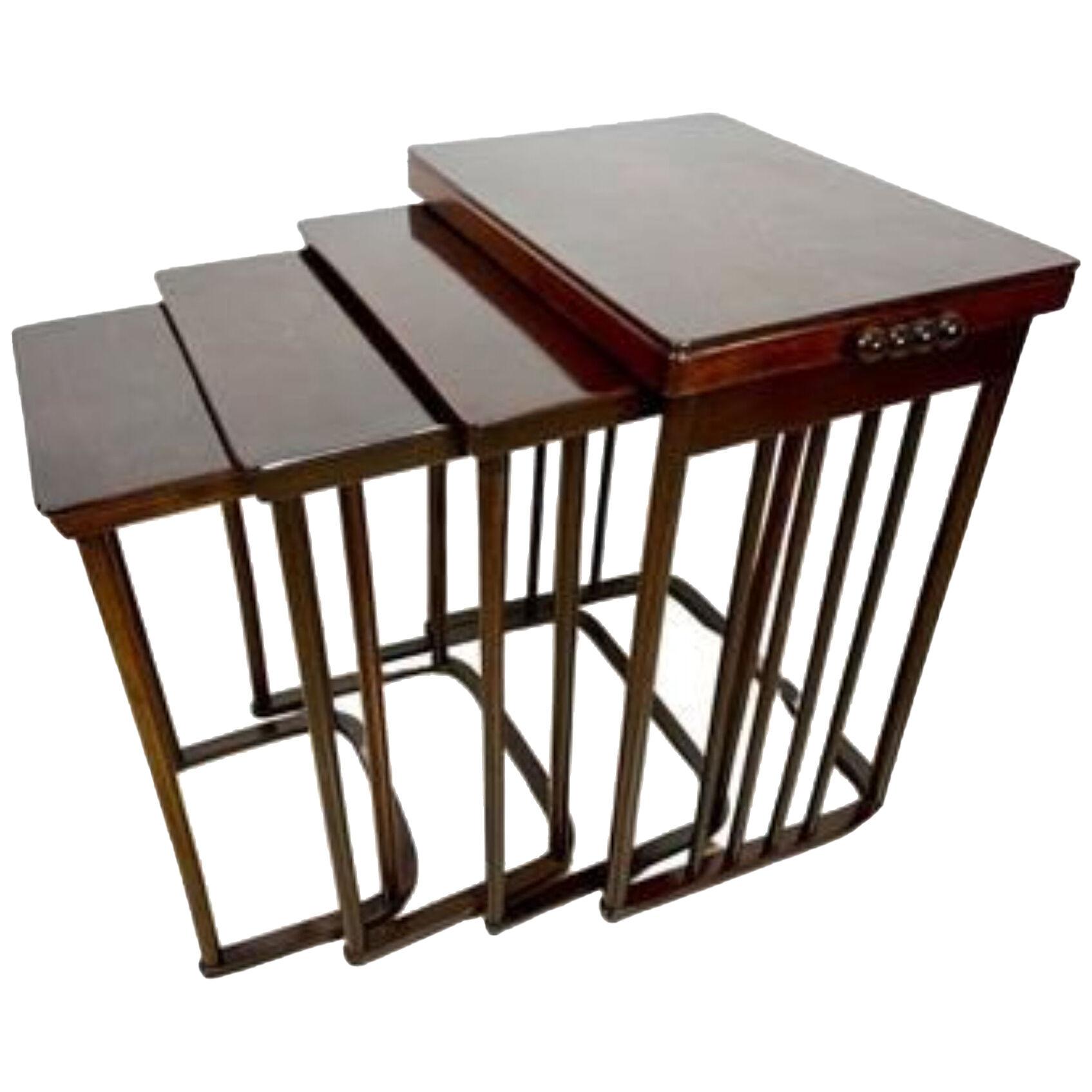 Josef Hoffmann Bentwood Nesting Table Mod. 986 By J & J Kohn, Austria, 1905