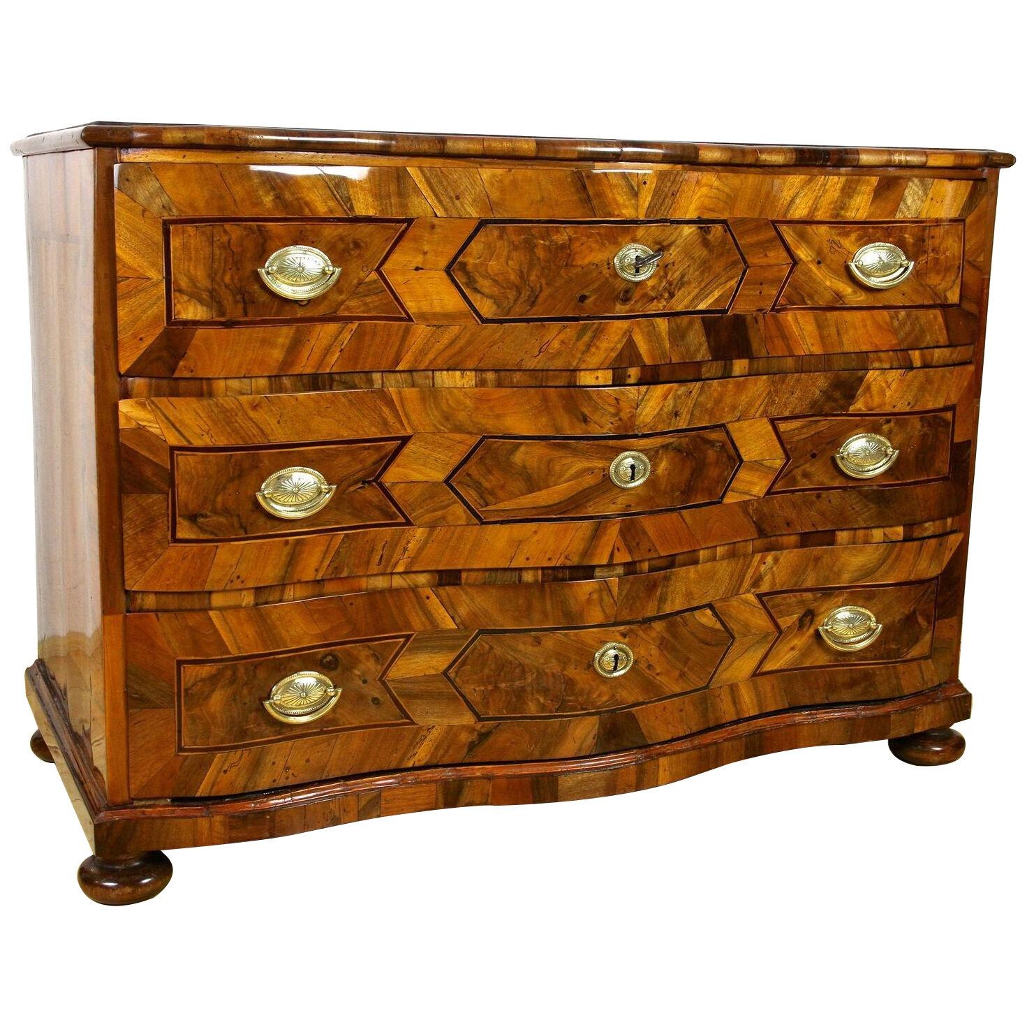 18th Century Baroque Chest Of Drawers With Marquetry Works, Austria ca. 1770