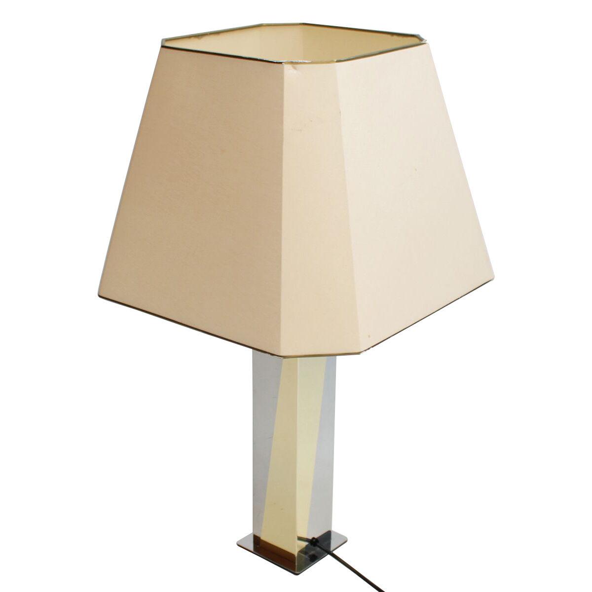 Architectural Table Lamp in the manner of Paul Evans