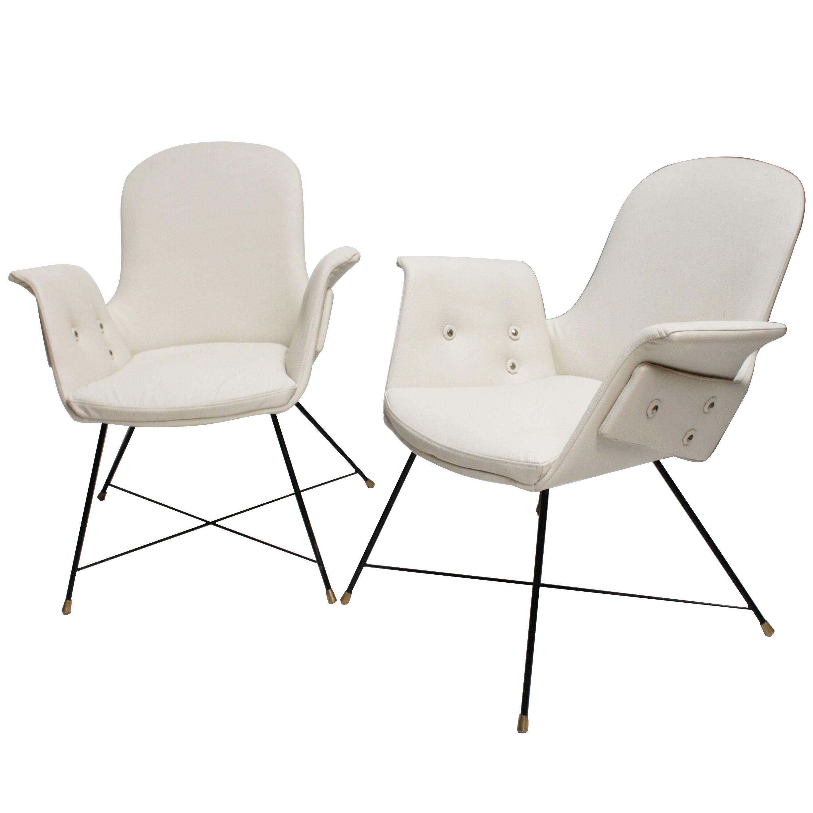Pair of Armchairs by Augusto Bozzi for Saporiti
