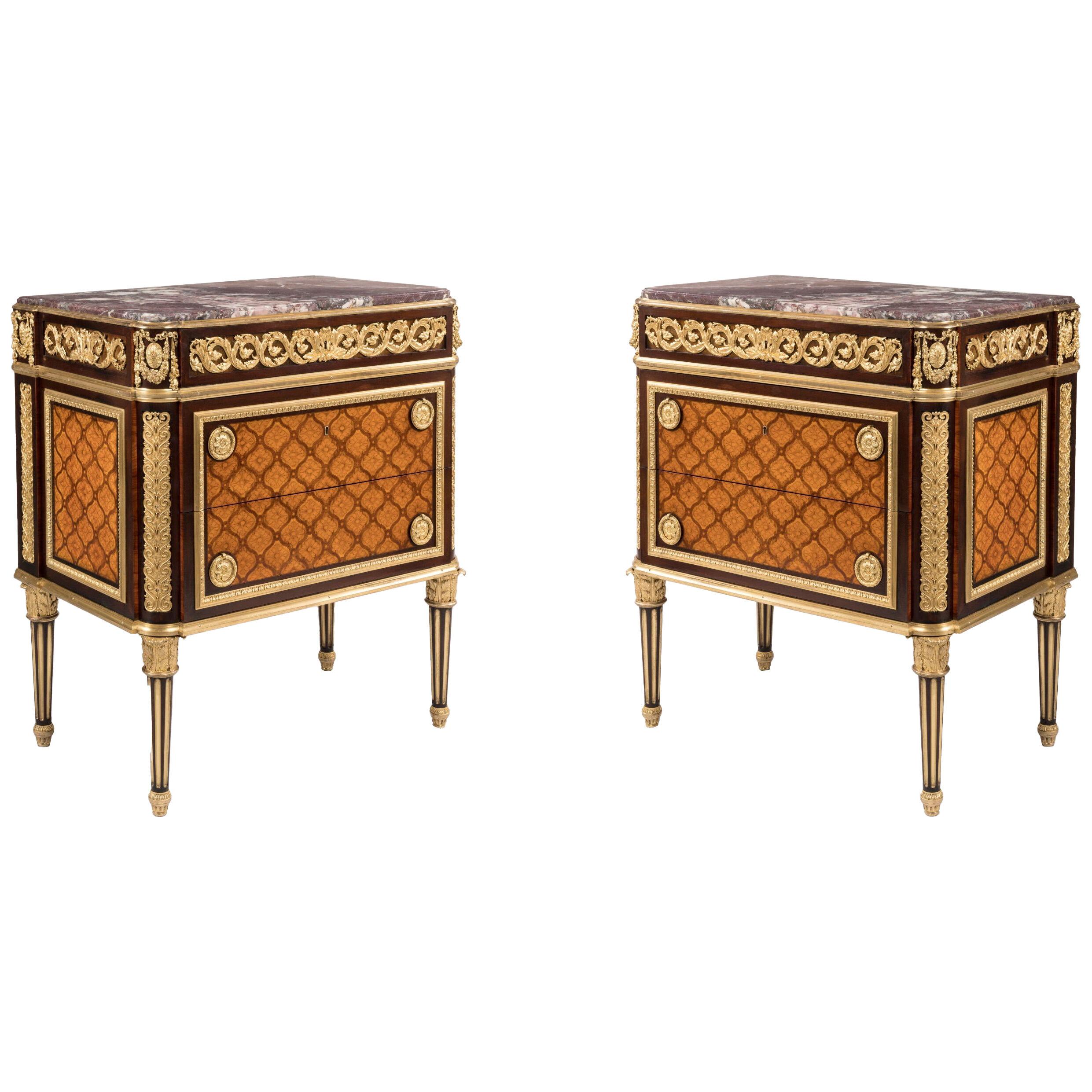 A Pair of 'Versailles' Commodes in the Louis XVI Manner